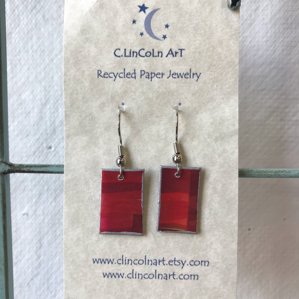 Recycled Paper Earrings ♻️